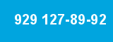 929 127-89-92 929 127-89-92